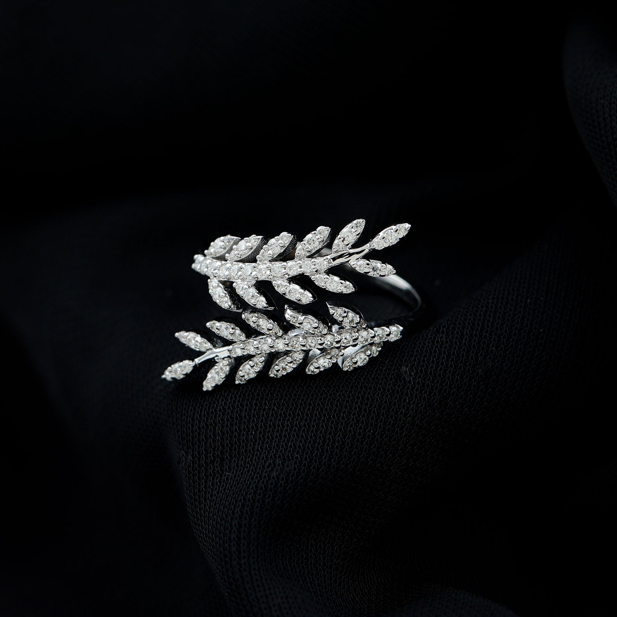 Rosec Jewels-Certified Nature inspired Lab Grown Diamond Cocktail Ring for Women