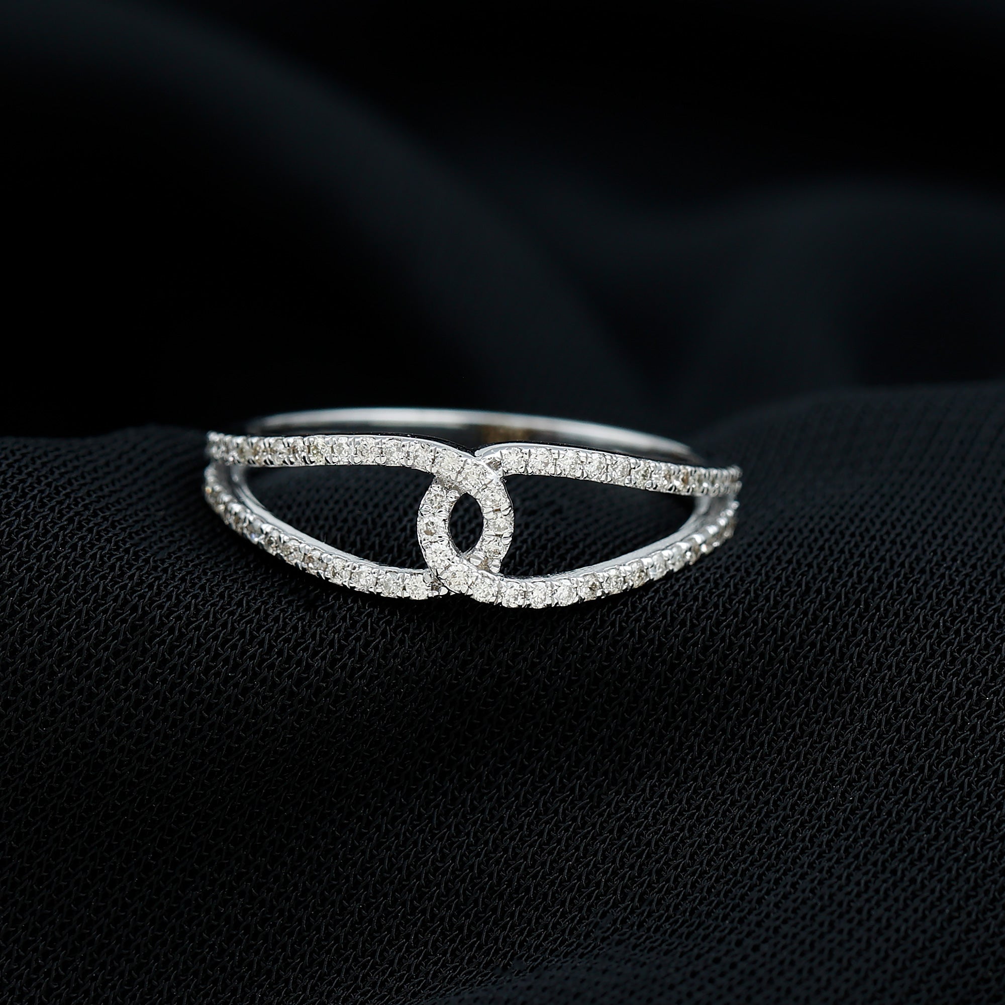Rosec Jewels-Brilliant Cut Lab Created Diamond Knot Anniversary Ring for Her