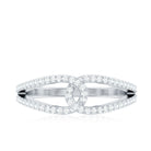 Brilliant Cut Lab Created Diamond Knot Anniversary Ring for Her Lab - ( EF-VS ) - Rosec Jewels