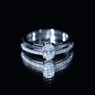 5X7 MM Oval Cut Diamond Solitaire Promise Ring For Her Lab - ( EF-VS ) - Rosec Jewels