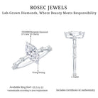 Marquise Shape Lab Grown Diamond Solitaire Ring With Certificate Lab - ( EF-VS ) - Rosec Jewels
