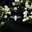 Rosec Jewels-Marquise Shape Lab Grown Diamond Solitaire Ring With Certificate