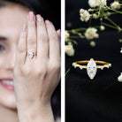 Marquise Shape Lab Grown Diamond Solitaire Ring With Certificate Lab - ( EF-VS ) - Rosec Jewels