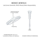 Rosec Jewels-Round Brilliant Cut Lab Diamond Promise Ring with Side Stones
