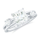 Rosec Jewels-Princess Cut Lab Grown Diamond Double Band Ring