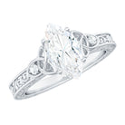 Rosec Jewels-Lab Grown Diamond Marquise Engagement Ring with Celtic Knot Detail