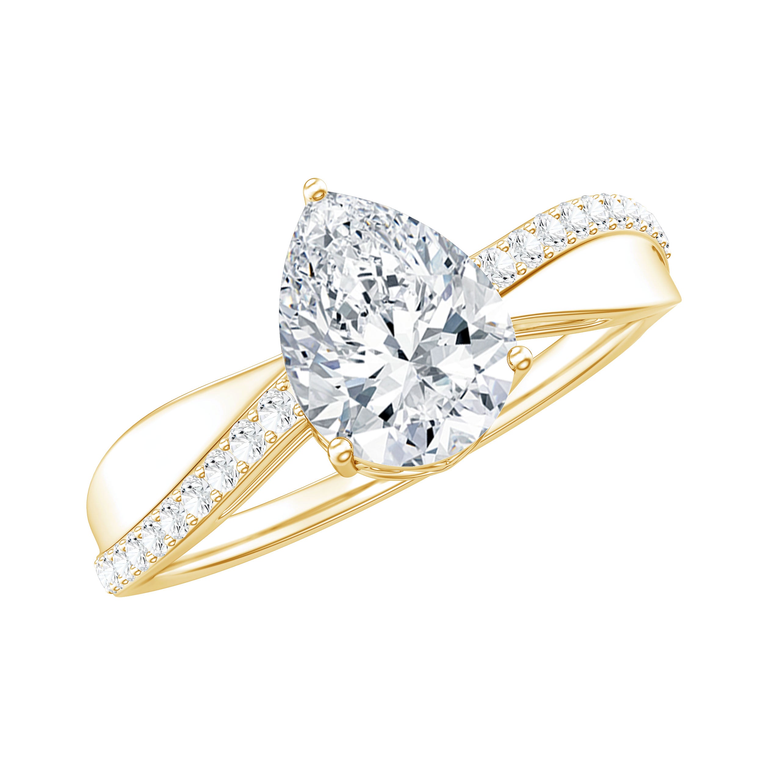 Rosec Jewels-Pear Cut Diamond Classic Engagement Ring