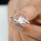 Rosec Jewels-5 mm Princess Cut Lab Grown Diamond Ring With Tension Setting