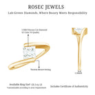 Rosec Jewels-5 mm Princess Cut Lab Grown Diamond Ring With Tension Setting