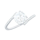 Rosec Jewels-Lab Diamond Engagement Bypass Cushion Engagement Ring