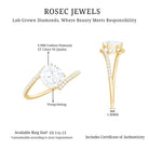Rosec Jewels-Lab Diamond Engagement Bypass Cushion Engagement Ring