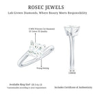 Rosec Jewels-Princess Cut Lab Grown Diamond Bypass Engagement Ring for Women
