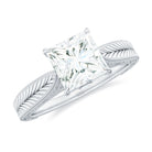 Rosec Jewels-Lab Grown Diamond Engraved Solitaire Engagement Ring in Claw Set