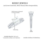 Rosec Jewels-Lab Grown Diamond Engraved Solitaire Engagement Ring in Claw Set