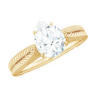 Rosec Jewels-6X8 mm Pear Lab Created Diamond Filigree Engagement Ring