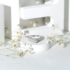 Rosec Jewels-Certified 1 Carat Heart Lab Created Vintage Engagement Ring