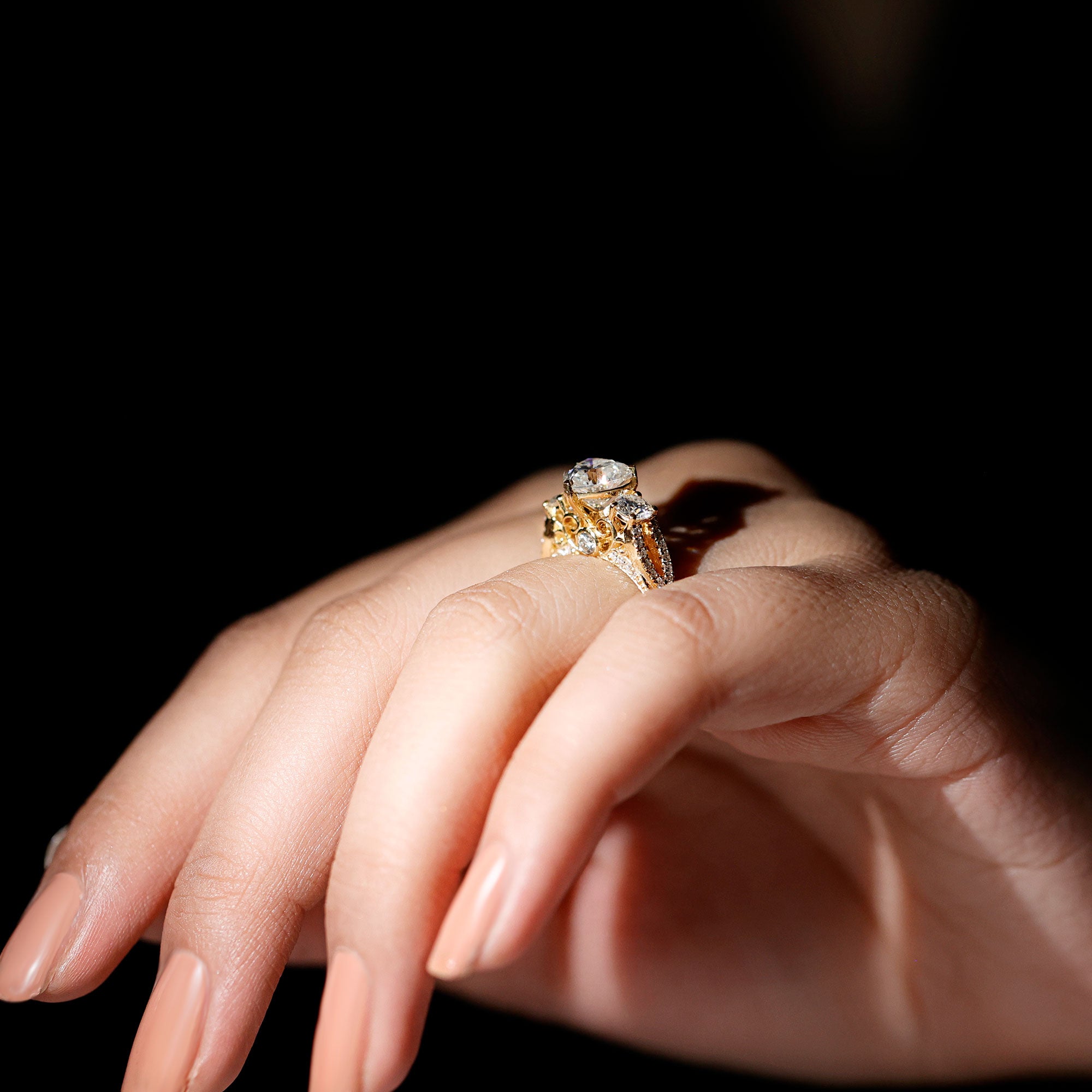 Rosec Jewels-Certified 7 MM Lab Grown Diamond Heart Shaped Engagement Ring