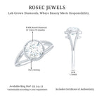Rosec Jewels-Man Made Diamond Engagement Ring With Split Shank