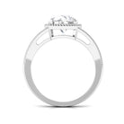Man Made Diamond Engagement Ring With Split Shank Lab - ( EF-VS ) - Rosec Jewels