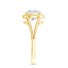 Man Made Diamond Engagement Ring With Split Shank Lab - ( EF-VS ) - Rosec Jewels