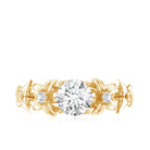 Certified 1 Ct Lab Grown Diamond Nature Engagement Ring Lab - ( EF-VS ) - Rosec Jewels