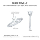 Rosec Jewels-Brilliant Cut Lab Grown Diamond Solitaire Engagement Ring With 6 Prongs