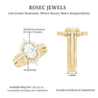 Rosec Jewels-Certified Lab Grown Diamond Vintage Engagement Ring Set With 3 Pieces