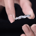 Lab Grown Diamond Braided Wedding Ring For Women Lab - ( EF-VS ) - Rosec Jewels