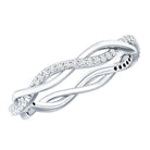 Lab Grown Diamond Braided Wedding Ring For Women Lab - ( EF-VS ) - Rosec Jewels