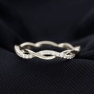 Rosec Jewels-Lab Grown Diamond Braided Wedding Ring For Women