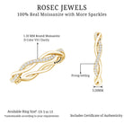 Lab Grown Diamond Braided Wedding Ring For Women Lab - ( EF-VS ) - Rosec Jewels