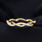 Rosec Jewels-Lab Grown Diamond Braided Wedding Ring For Women