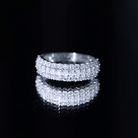 Half Eternity Lab Grown Diamond Wedding Band Lab - ( EF-VS ) - Rosec Jewels
