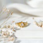 Rosec Jewels-Nature Inspired Moonstone and Diamond Engagement Ring in Silver