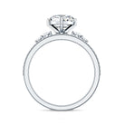 Certified Lab Grown Diamond 7MM Heart Bridal Ring Set Lab - ( EF-VS ) - Rosec Jewels