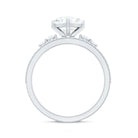 Rosec Jewels-Certified Lab Grown Diamond 7MM Heart Bridal Ring Set