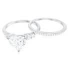 Rosec Jewels-Certified Lab Grown Diamond 7MM Heart Bridal Ring Set
