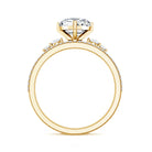 Certified Lab Grown Diamond 7MM Heart Bridal Ring Set Lab - ( EF-VS ) - Rosec Jewels