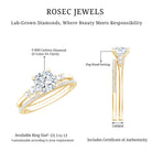 IGI Certified 1 Carat Lab Grown Diamond Cushion Engagement Ring with Wedding Band Lab - ( E-VS1 ) - Rosec Jewels