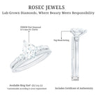 Rosec Jewels-Certified Lab Grown Diamond 6X8 MM Teardrop Bridal Ring Set