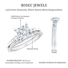 Lab Grown Diamond 6 MM Princess Cut Engagement Ring With Enhancer Lab - ( EF-VS ) - Rosec Jewels