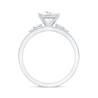 Rosec Jewels-Lab Grown Diamond 6 MM Princess Cut Engagement Ring With Enhancer