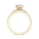 Lab Grown Diamond 6 MM Princess Cut Engagement Ring With Enhancer Lab - ( EF-VS ) - Rosec Jewels