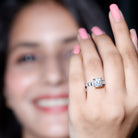 Rosec Jewels-IGI Certified 2 Carat Cushion Cut Lab Grown Diamond Engagement Ring with Side Stones