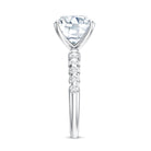 5 Carat Cushion Cut Lab Diamond Huge Engagement Ring with IGI Certificate Lab - ( E-VS1 ) - Rosec Jewels