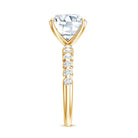 5 Carat Cushion Cut Lab Diamond Huge Engagement Ring with IGI Certificate Lab - ( E-VS1 ) - Rosec Jewels