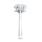 2 Carat Oval Lab Grown Diamond Three Stone Engagement Ring with IGI Certificate Lab - ( E-VS1 ) - Rosec Jewels