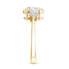 2 Carat Oval Lab Grown Diamond Three Stone Engagement Ring with IGI Certificate Lab - ( E-VS1 ) - Rosec Jewels