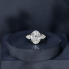 4 Carat Oval Lab Grown Diamond Three Stone Engagement Ring IGI Certified Lab - ( E-VS1 ) - Rosec Jewels