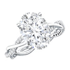 Rosec Jewels-IGI Certified Oval Shape Lab Grown Diamond Infinity Band Engagement Ring 3 Carat